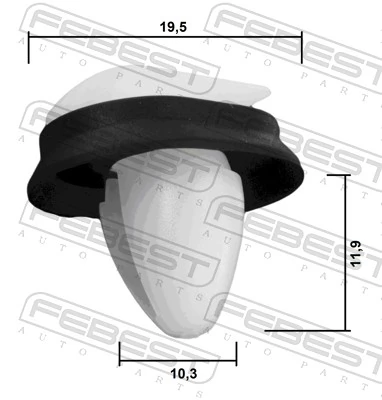 Clip, trim/protection strip 88570-211