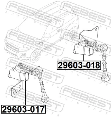 FEBEST 29603-017 Sensor, headlight levelling
