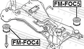 FEBEST FM-FOC5 Bushing, axle beam