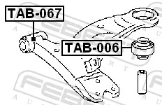 Mounting, control/trailing arm TAB-006