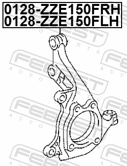 Steering Knuckle, wheel suspension 0128-ZZE150FLH