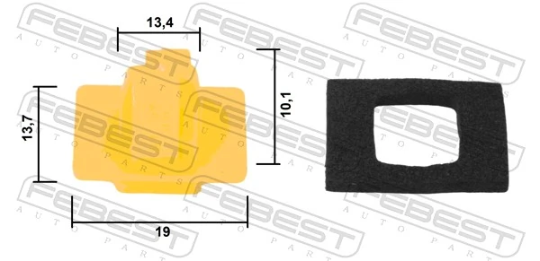 FEBEST 88570-189 Clip, trim/protection strip