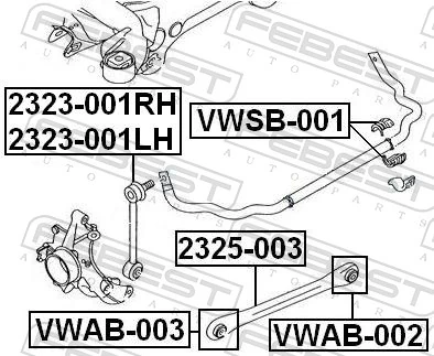 Control/Trailing Arm, wheel suspension 2325-003