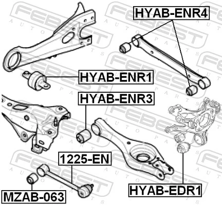 Control/Trailing Arm, wheel suspension 1225-EN