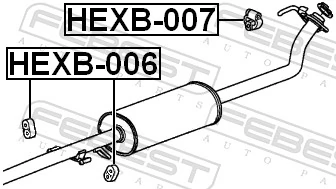 Mounting Kit, exhaust system HEXB-007