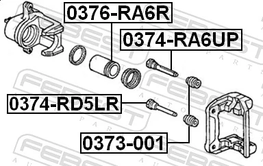 Piston, brake caliper 0376-RA6R