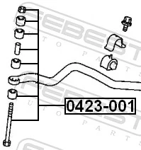 Link/Coupling Rod, stabiliser bar 0423-001