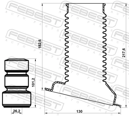 Dust Cover Kit, shock absorber TSHB-ZCA25F-KIT