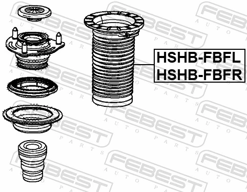 FEBEST HSHB-FBFR Mounting, stabiliser bar
