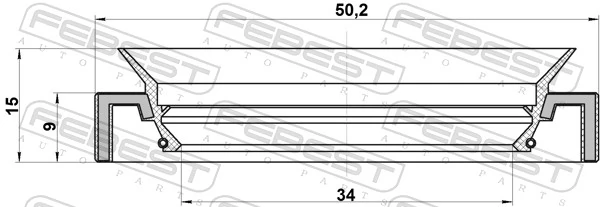 FEBEST 95HAY-36500915R Shaft Seal, drive shaft