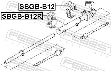 FEBEST SBGB-B12 Mounting, steering gear