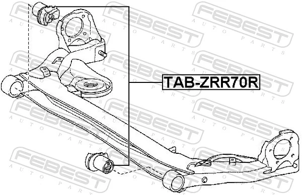 Bushing, axle beam TAB-ZRR70R