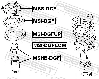 Protective Cap/Bellow, shock absorber MSHB-DGF