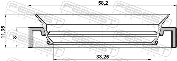 FEBEST 95HAS-35580811R Shaft Seal, drive shaft