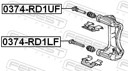 FEBEST 0374-RD1LF Guide Bolt, brake caliper