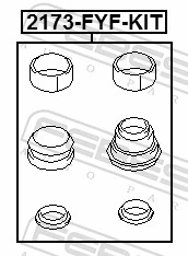 Bellow, brake caliper guide 2173-FYF-KIT