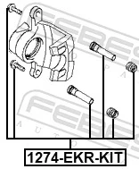 Guide Sleeve Kit, brake caliper 1274-EKR-KIT
