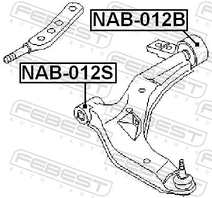 Mounting, control/trailing arm NAB-012B