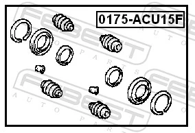 FEBEST 0175-ACU15F Repair Kit, brake caliper