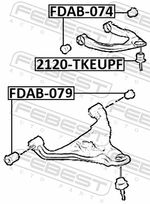 Mounting, control/trailing arm FDAB-079