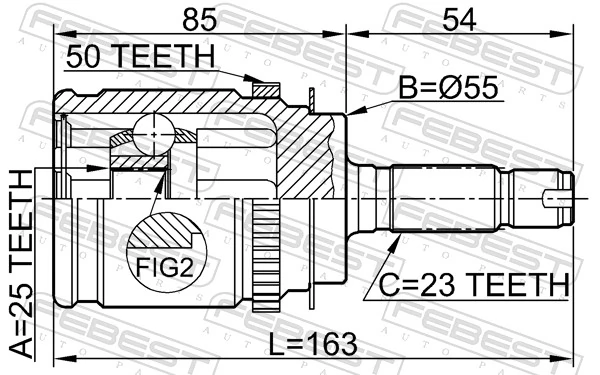 Joint Kit, drive shaft 0310-RD1RA50