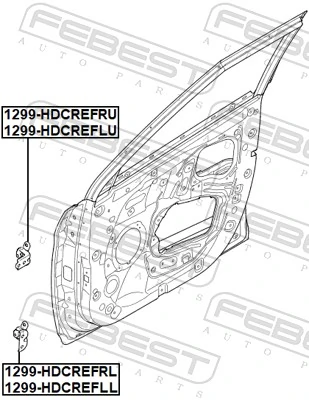 FEBEST 1299-HDCREFRU Door Hinge
