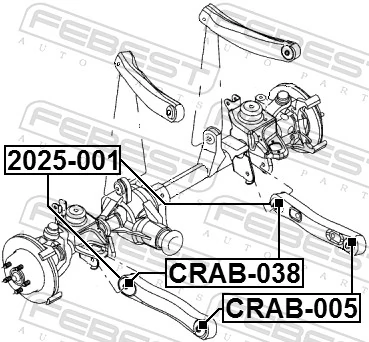 Mounting, control/trailing arm CRAB-038