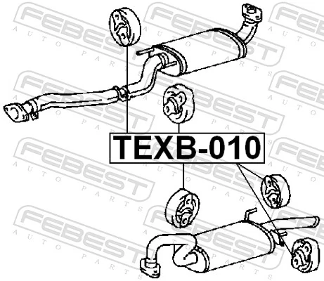 Holder, exhaust pipe TEXB-010