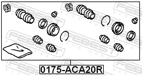 FEBEST 0175-ACA20R Repair Kit, brake caliper