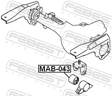 FEBEST MAB-043 Mounting, differential