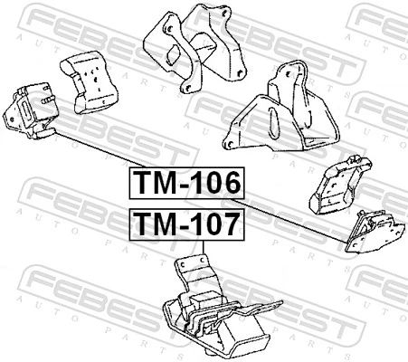 FEBEST TM-107 Mounting, engine