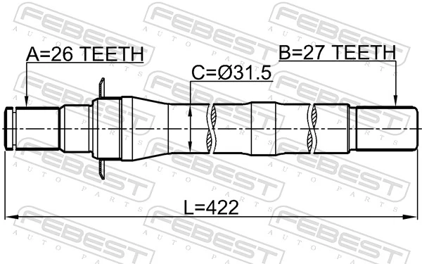 Drive Shaft 1212-IX35AT4WD