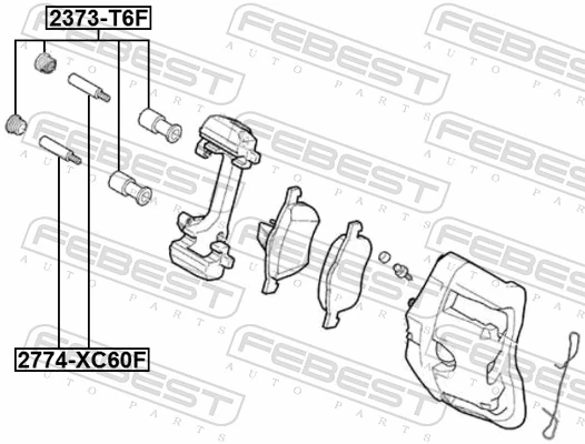 Guide Bolt, brake caliper 2774-XC60F