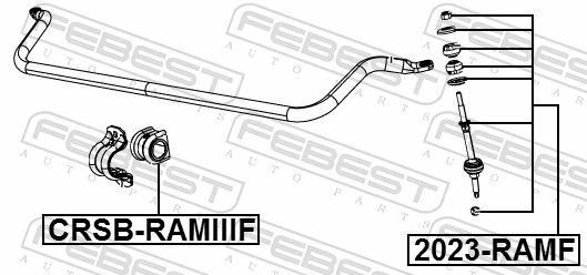 FEBEST CRSB-RAMIIIF Mounting, stabiliser bar