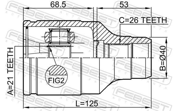 Joint Kit, drive shaft 0711-LNRH