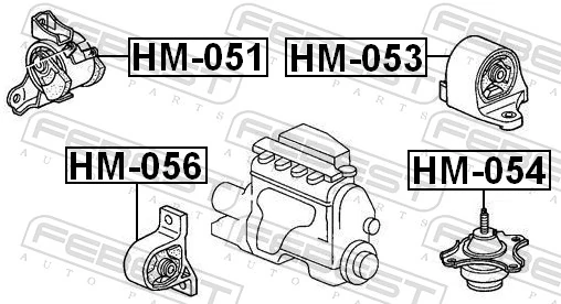 FEBEST HM-053 Mounting, engine