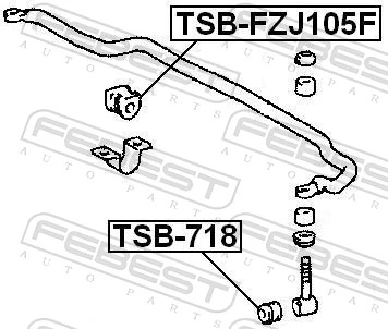Mounting, axle strut TSB-718
