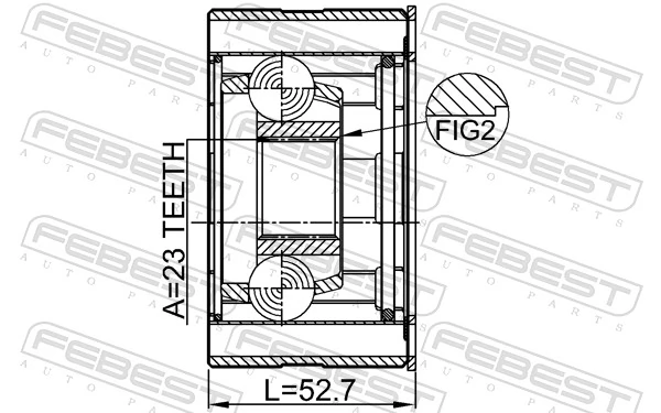 Joint, propshaft 0411-CU2WSHA