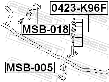 Link/Coupling Rod, stabiliser bar 0423-K96F