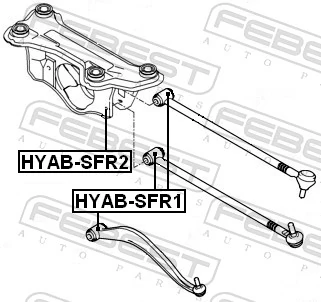 Mounting, control/trailing arm HYAB-SFR1