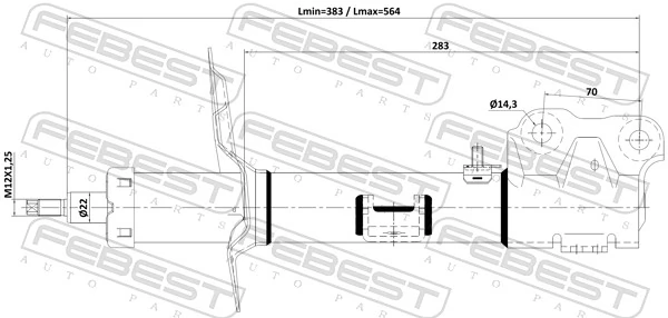 FEBEST 04110-006FL Shock Absorber