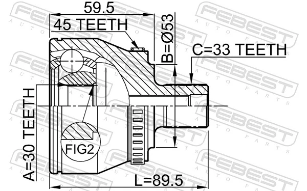 Joint Kit, drive shaft 1710-004A45