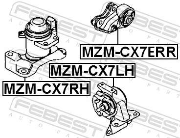 FEBEST MZM-CX7ERR Mounting, engine