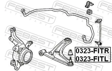 Link/Coupling Rod, stabiliser bar 0323-FITR