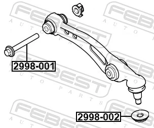 FEBEST 2998-001 Fastening Bolt, control arm