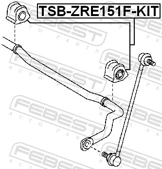 Repair Kit, stabiliser bush TSB-ZRE151F-KIT