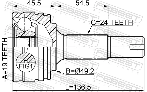Joint Kit, drive shaft 0110-KGB10