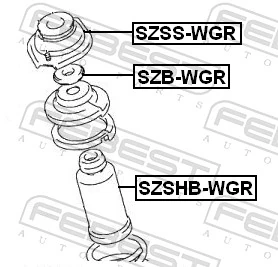 Rolling Bearing, suspension strut support mount SZB-WGR