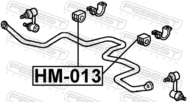FEBEST HSB-013 Mounting, stabiliser bar