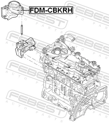 FEBEST FDM-CBKRH Mounting, engine